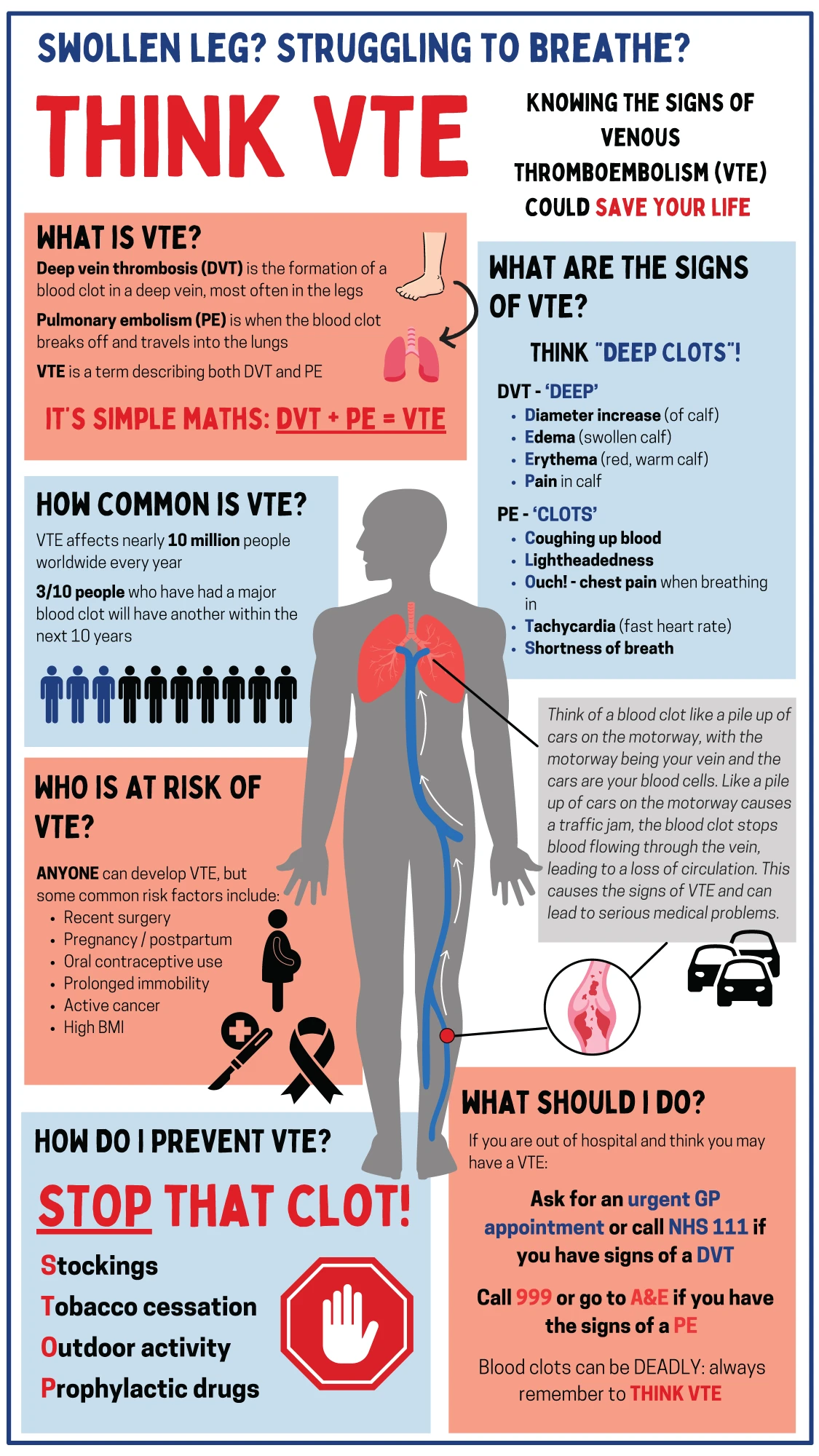 Infographic 1: Think VTE: A public health infographic about venous thromboembolism